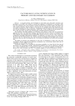 factors regulating nitrification in primary and secondary succession
