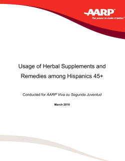 Usage of Herbal Supplements and Remedies among