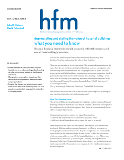 Depreciating and Stating the Value of Hospital Buildings