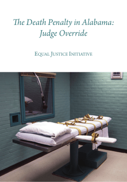 The Death Penalty in Alabama: Judge Override