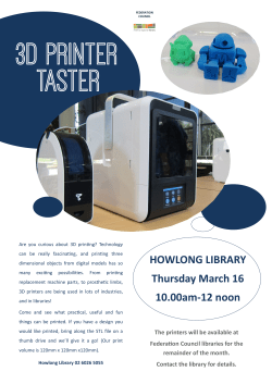 HOWLONG LIBRARY Thursday March 16 10.00am