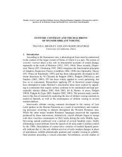 systemic contrast and the diachrony