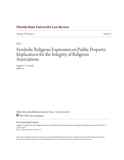 Symbolic Religious Expression on Public Property
