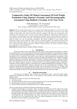Comparative Study Of Clinical Assessment Of Fetal Weight