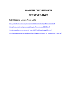 perseverance - Swan Hills School