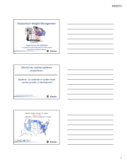 Postpartum Weight Management