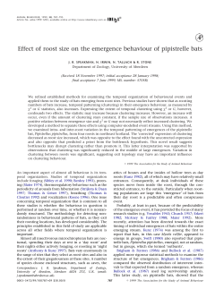Effect of roost size on the emergence behaviour of pipistrelle bats
