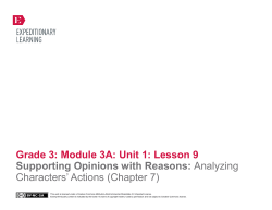 Grade 3 Module 3A, Unit 1, Lesson 9