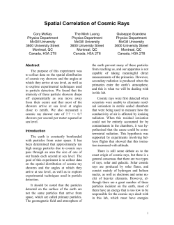 Spatial correlation of cosmic rays