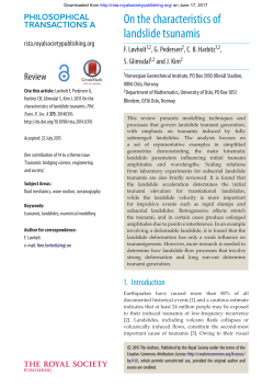 On the characteristics of landslide tsunamis