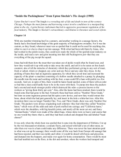 Inside the Packinghouse Upton Sinclair The Jungle