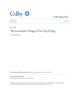 The Geometric Design of As I Lay Dying