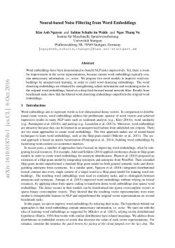 Neural-based Noise Filtering from Word Embeddings