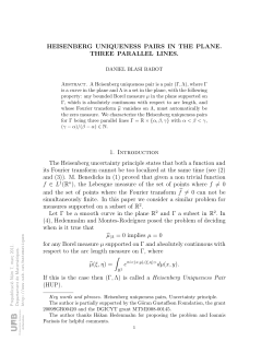 HEISENBERG UNIQUENESS PAIRS IN THE PLANE. THREE