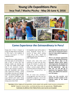 Peru Inca Trail XPE07 - May 28 26 - June 4 2016