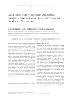 Lamproites from Gaussberg, Antarctica