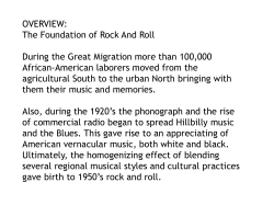 OVERVIEW: The Foundation of Rock And Roll During the