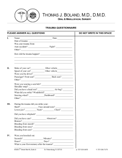 Facial Trauma Questionnaire