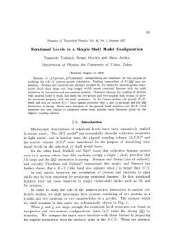 Rotational Levels in a Simple Shell Model Configuration