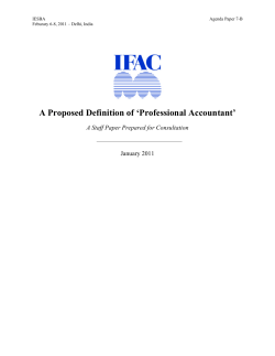 A Proposed Definition of `Professional Accountant`