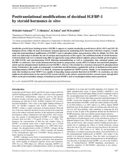 Posttranslational modifications of decidual IGFBP