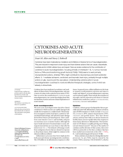 cytokines and acute neurodegeneration
