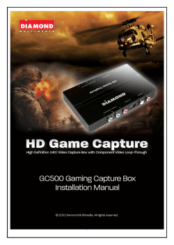 GC500 Gaming Capture Box Installation Manual