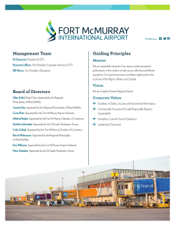 Fact Sheet - Fort McMurray International Airport