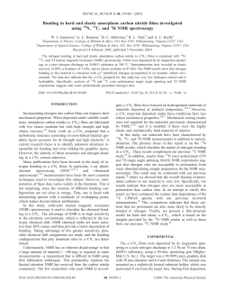 Bonding in hard and elastic amorphous carbon nitride