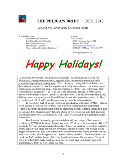 December - Pelican Pointe Homeowners Association