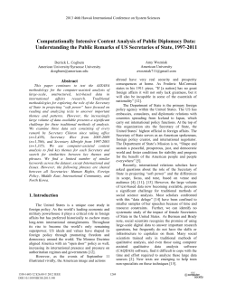Computationally Intensive Content Analysis of Public Diplomacy Data