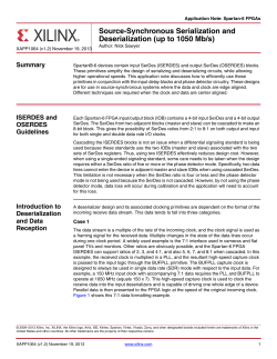 Source-Synchronous Serialization and Deserialization (up to