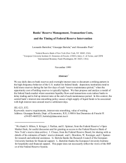 Banks` Reserve Management, Transaction Costs, and the Timing of