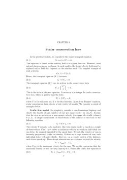 Scalar conservation laws - D-MATH