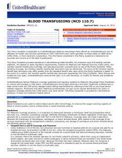 Blood Transfusions (NCD 110.7)