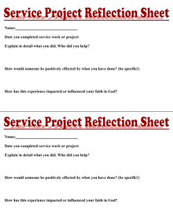 Name: Date you completed service work or project: Explain in detail