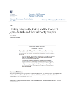Japan, Australia and their inferiority complex - Research Online