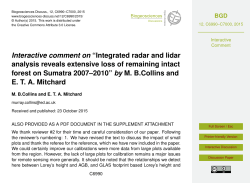 Interactive comment on &ldquo;Integrated radar and lidar analysis reveals