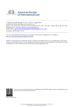 A Historic Breakthrough on the Crime of Aggression