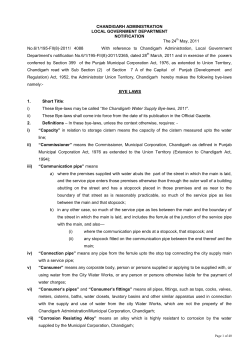 Muncipal Corporation, Chandigarh Auction Notice