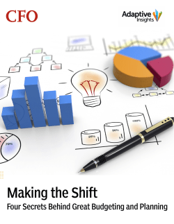 Making the Shift: Four Secrets Behind Great Budgeting and Planning