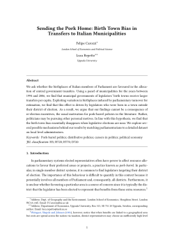 Sending the Pork Home: Birth Town Bias in Transfers