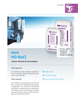 esco HD-NaCl - esco - european salt company