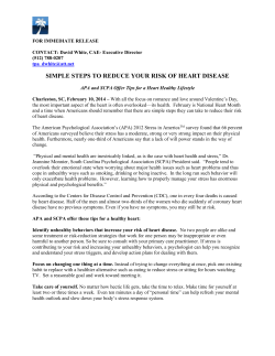 Heart Health Month - South Carolina Psychological Association