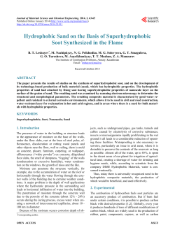 Hydrophobic Sand on the Basis of Superhydrophobic Soot