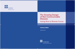 The Growing Danger of Non-Communicable Diseases