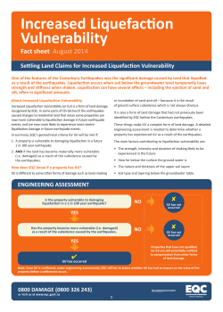 Increased Liquefaction Vulnerability