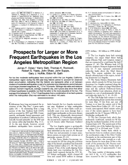 Prospects for Larger or More Frequent Earthquakes in the Los