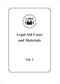 Legal Aid Cases and Materials