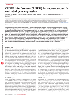 CRISPR interference (CRISPRi) for sequence